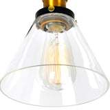 Eustis 3 Light 24in Black & Gold Vanity Light