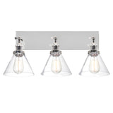 Eustis 3 Light 24in Polished Nickel Vanity Light