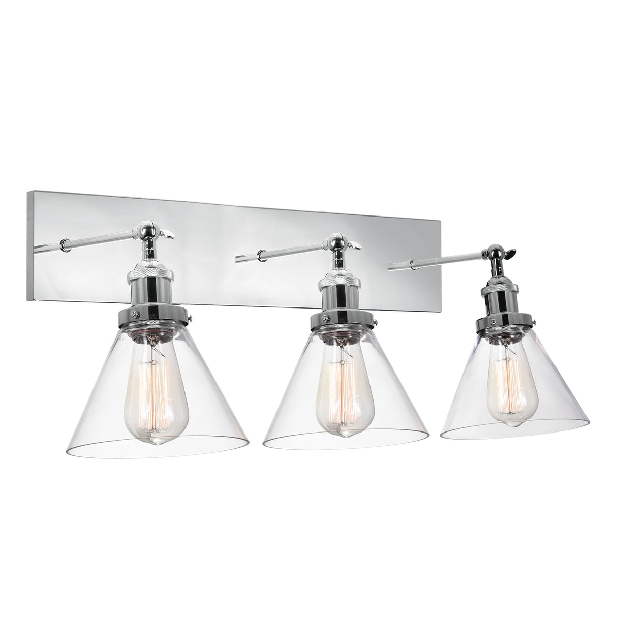 Eustis 3 Light 24in Polished Nickel Vanity Light