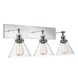 Eustis 3 Light 24in Polished Nickel Vanity Light