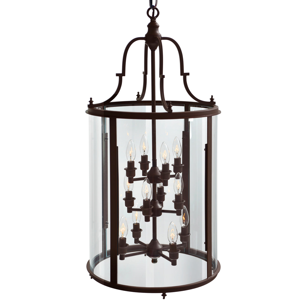 Desire 12 Light Oil Rubbed Bronze Drum Shade Chandelier
