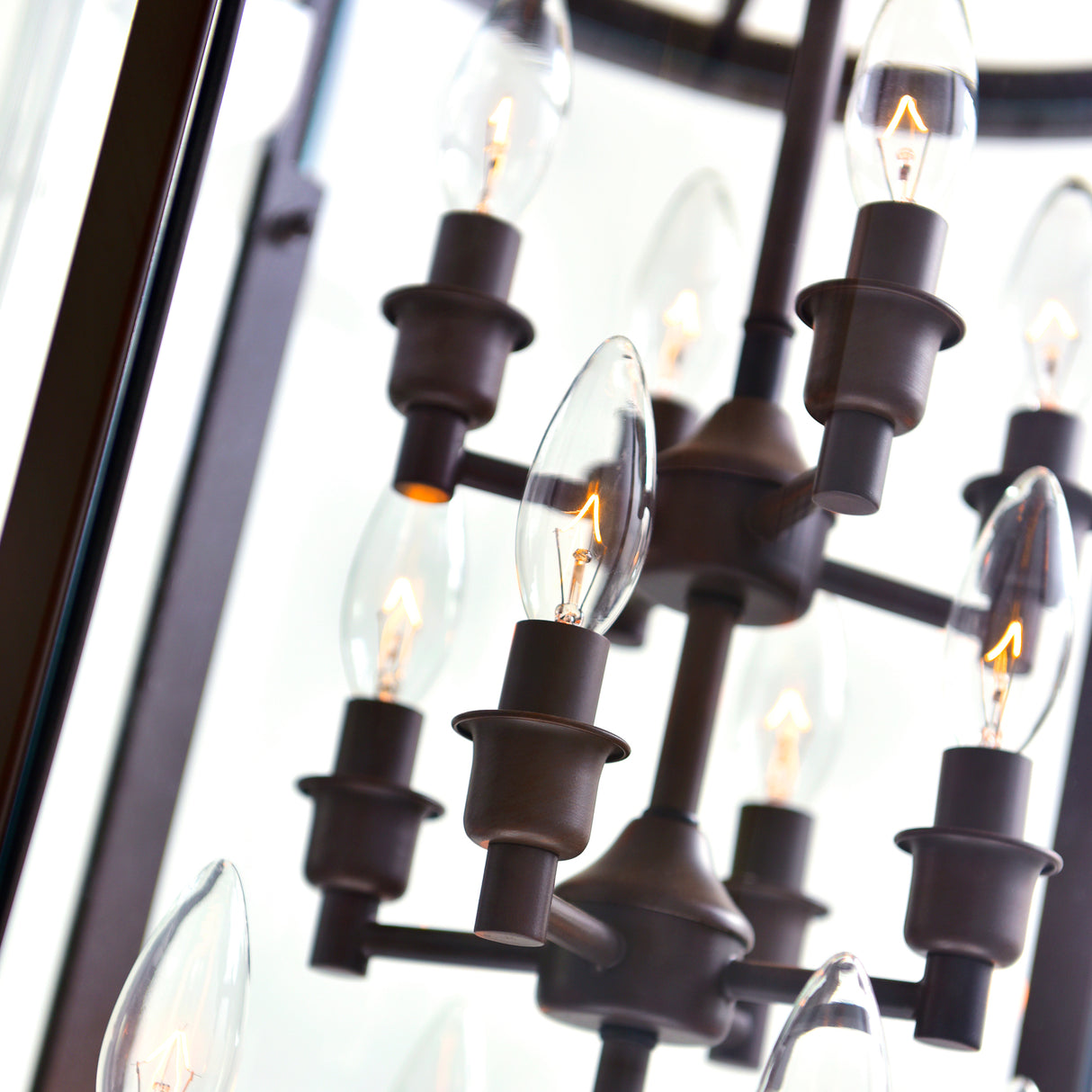 Desire 12 Light Oil Rubbed Bronze Drum Shade Chandelier