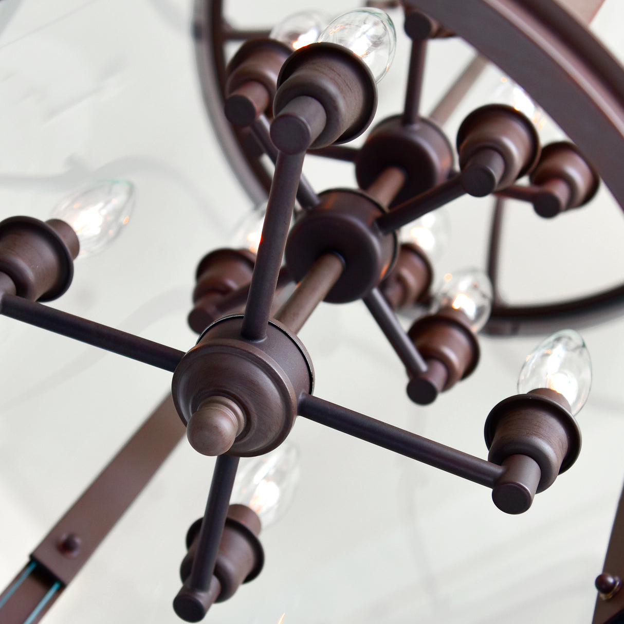 Desire 12 Light Oil Rubbed Bronze Drum Shade Chandelier