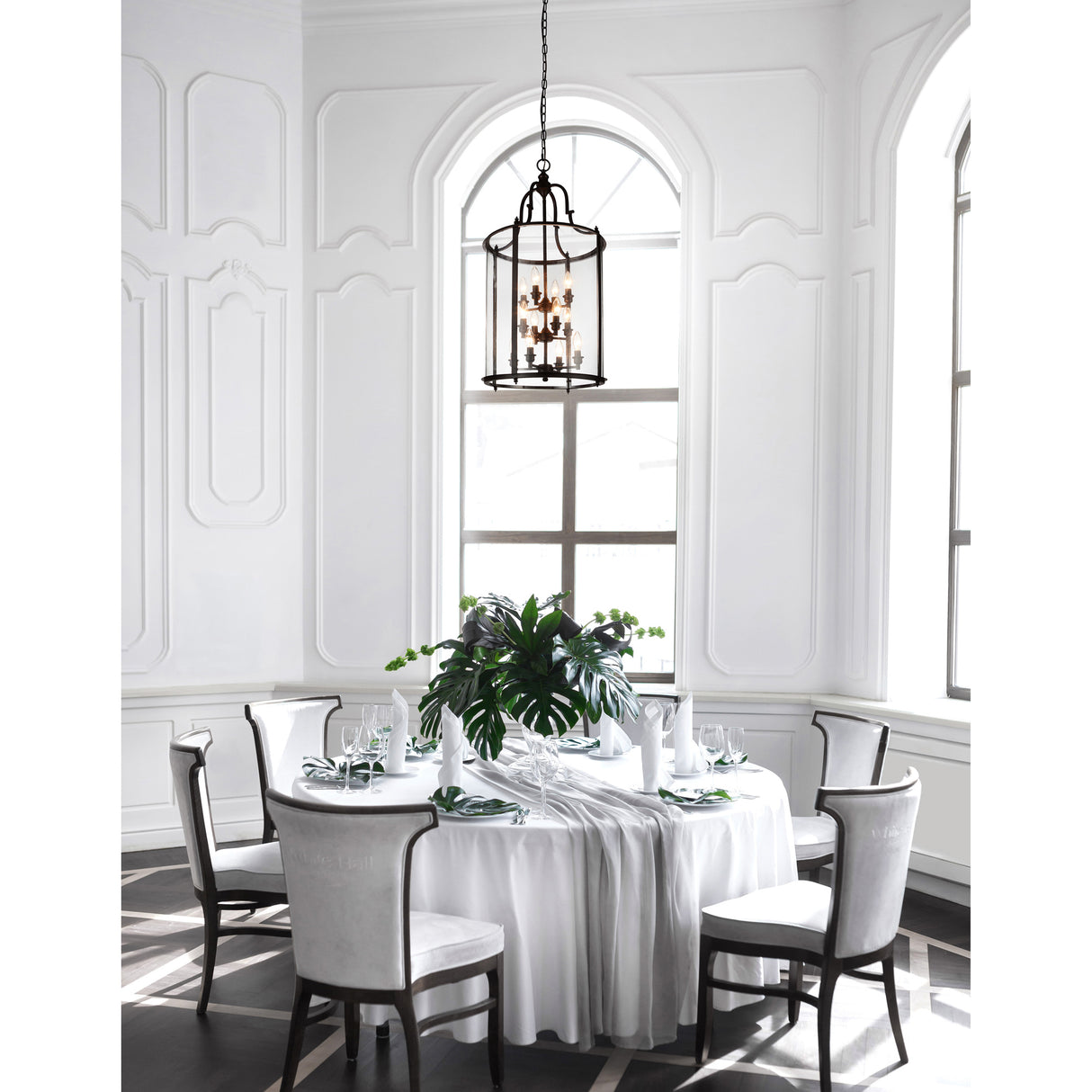 Desire 12 Light Oil Rubbed Bronze Drum Shade Chandelier