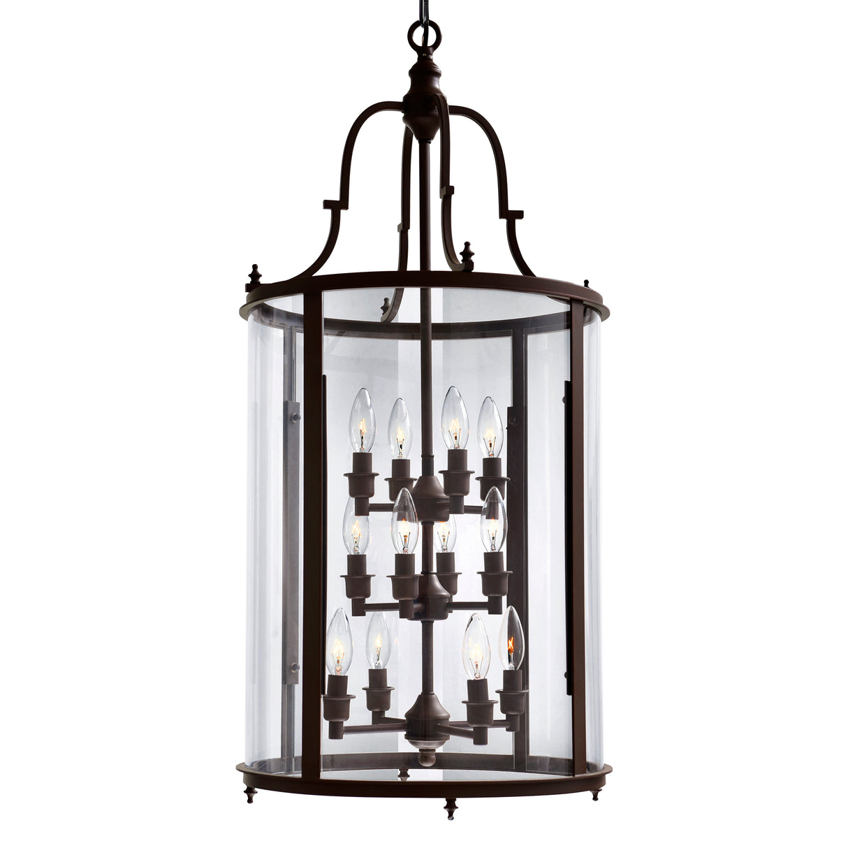 Desire 12 Light Oil Rubbed Bronze Drum Shade Chandelier