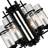 Sierra 6 Light 18in Black Chandelier