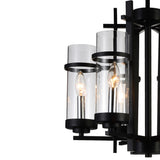 Sierra 6 Light 18in Black Chandelier