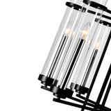 Sierra 8 Light 26in Black Chandelier
