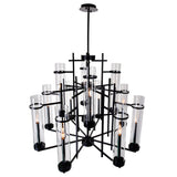 Sierra 12 Light 38in Black Chandelier