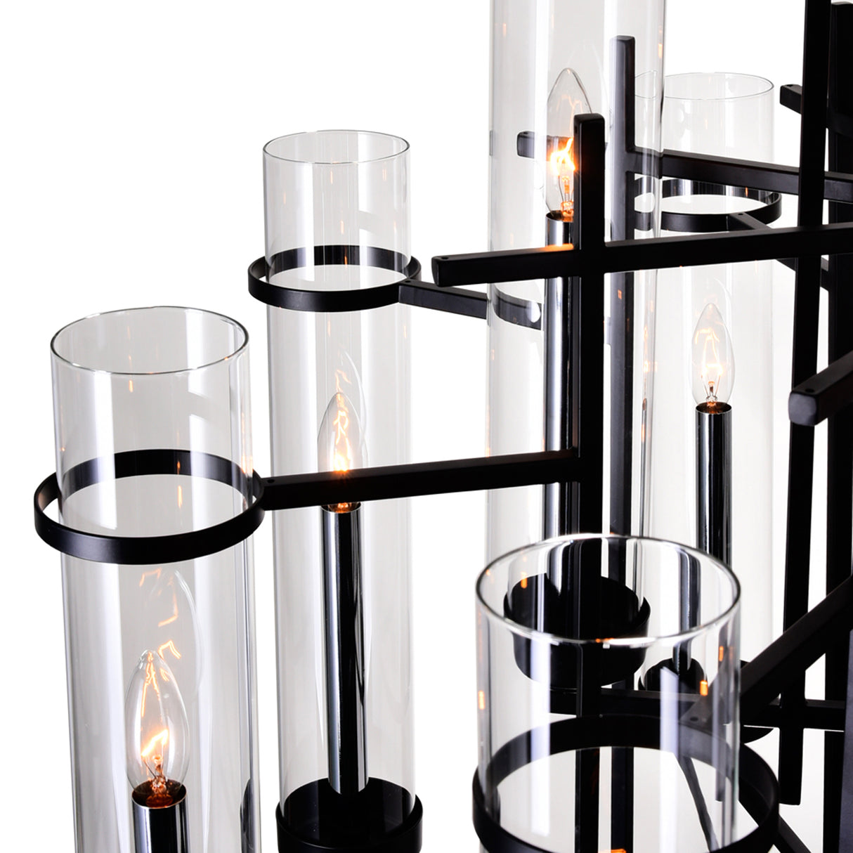 Sierra 12 Light 38in Black Chandelier