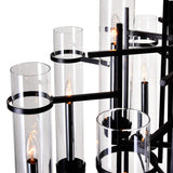 Sierra 12 Light 38in Black Chandelier