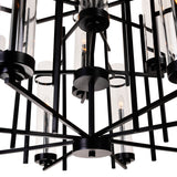 Sierra 12 Light 38in Black Chandelier