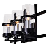 Sierra 3 Light 21in Black Vanity Light