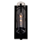 Sierra 1 Light 5in Black Wall Sconce