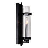 Sierra 1 Light 5in Black Wall Sconce