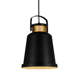 Elisa 1 Light Down Pendant With Black Finish
