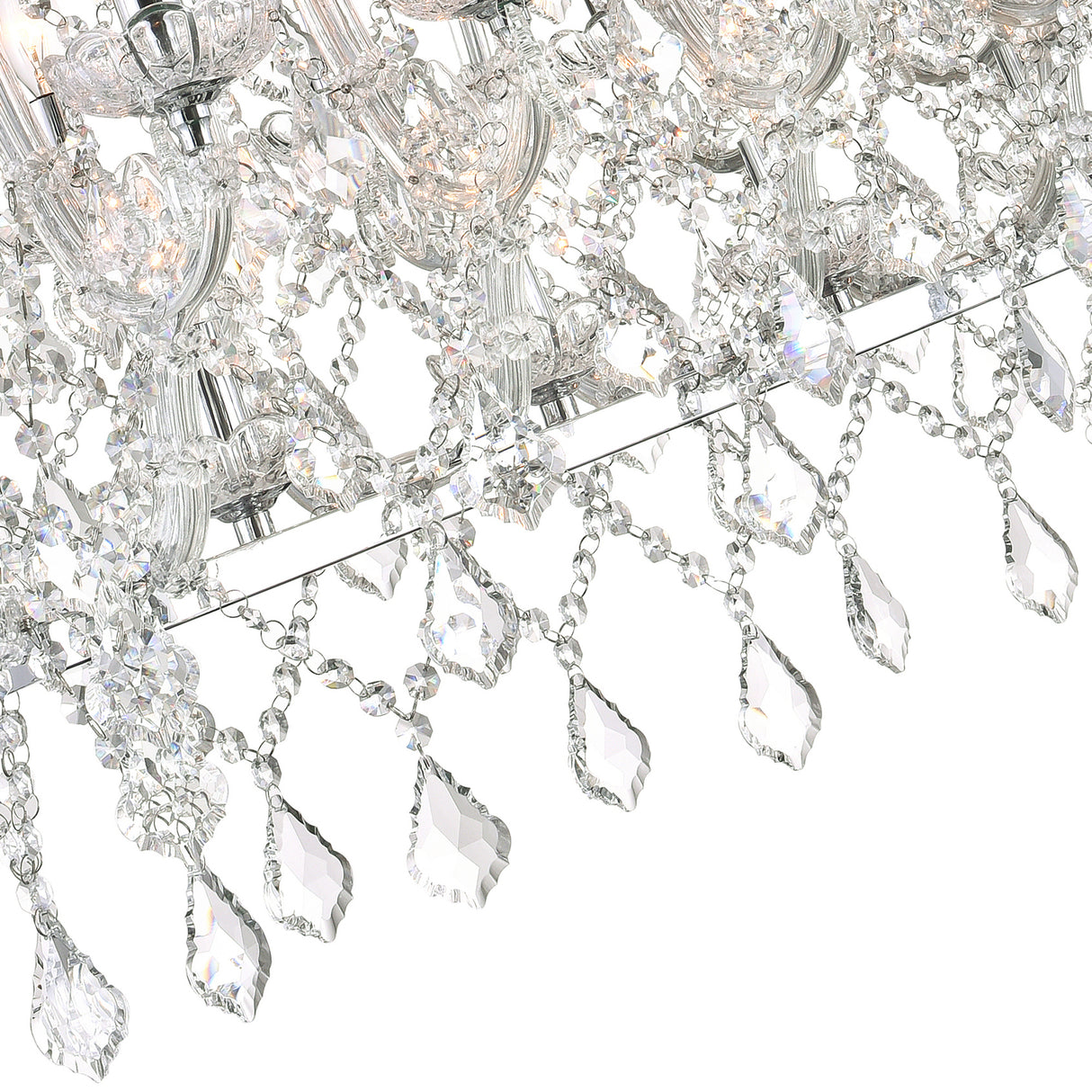 Aleka 24 Light Candle Chandelier With Chrome Finish