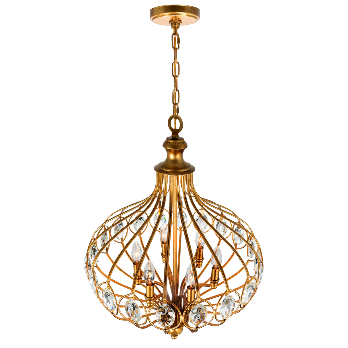 Altair 6 Light Antique Bronze Chandelier