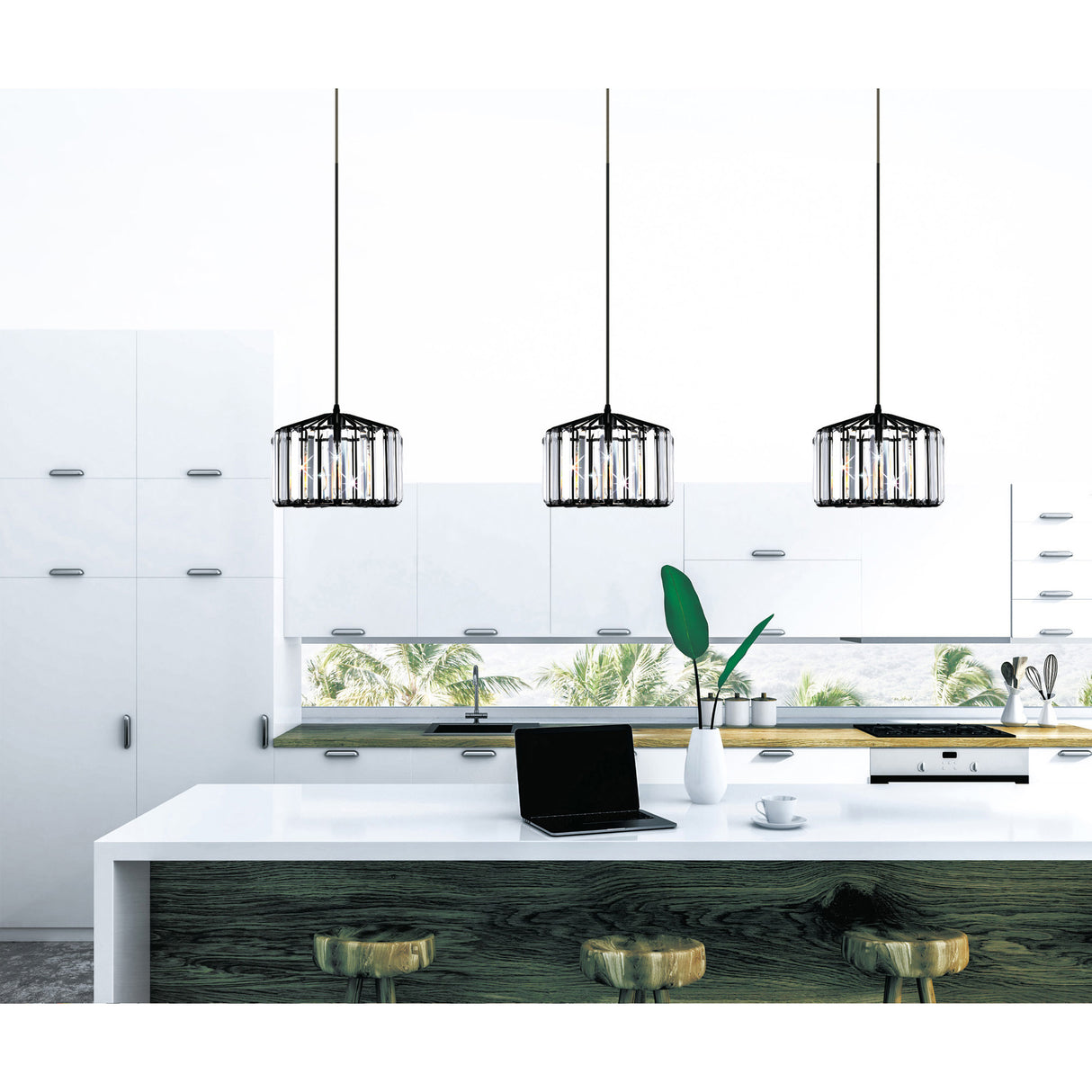 Alethia 1 Light Black Drum Shade Pendant