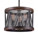 Parsh 3 Light Drum Shade Chandelier With Pewter Finish