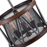 Parsh 3 Light Drum Shade Chandelier With Pewter Finish