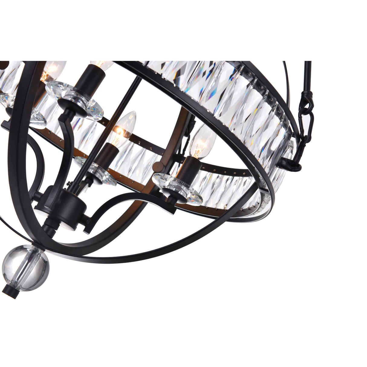 Arkansas 4 Light Black Chandelier