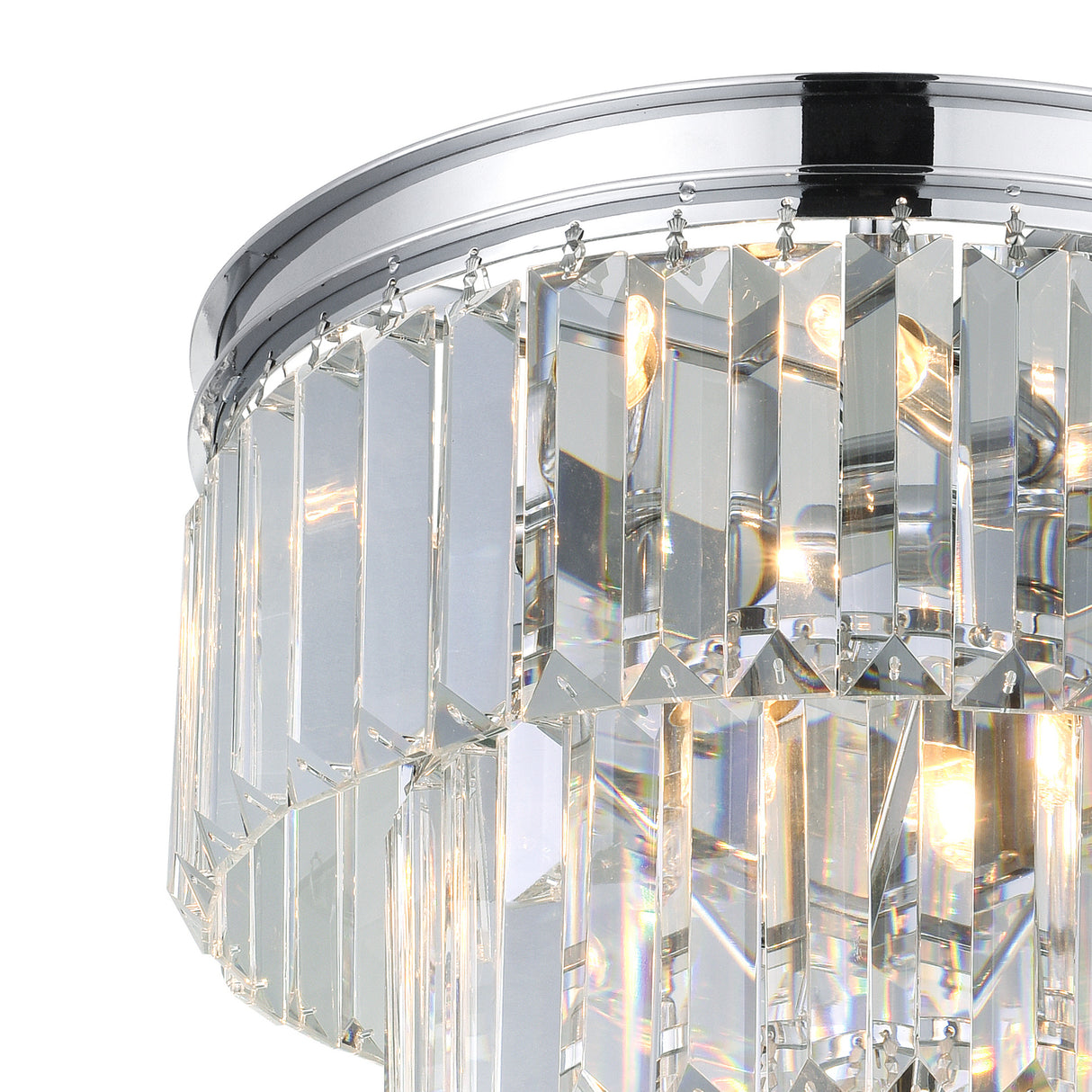 Weiss 8 Light Flush Mount With Chrome Finish