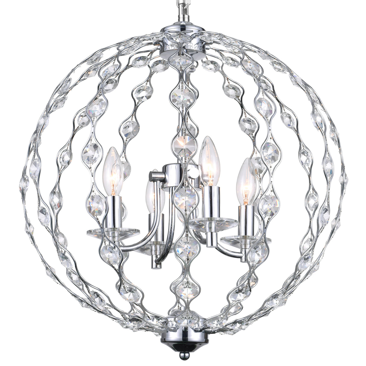 Esia 4 Light Chandelier With Chrome Finish