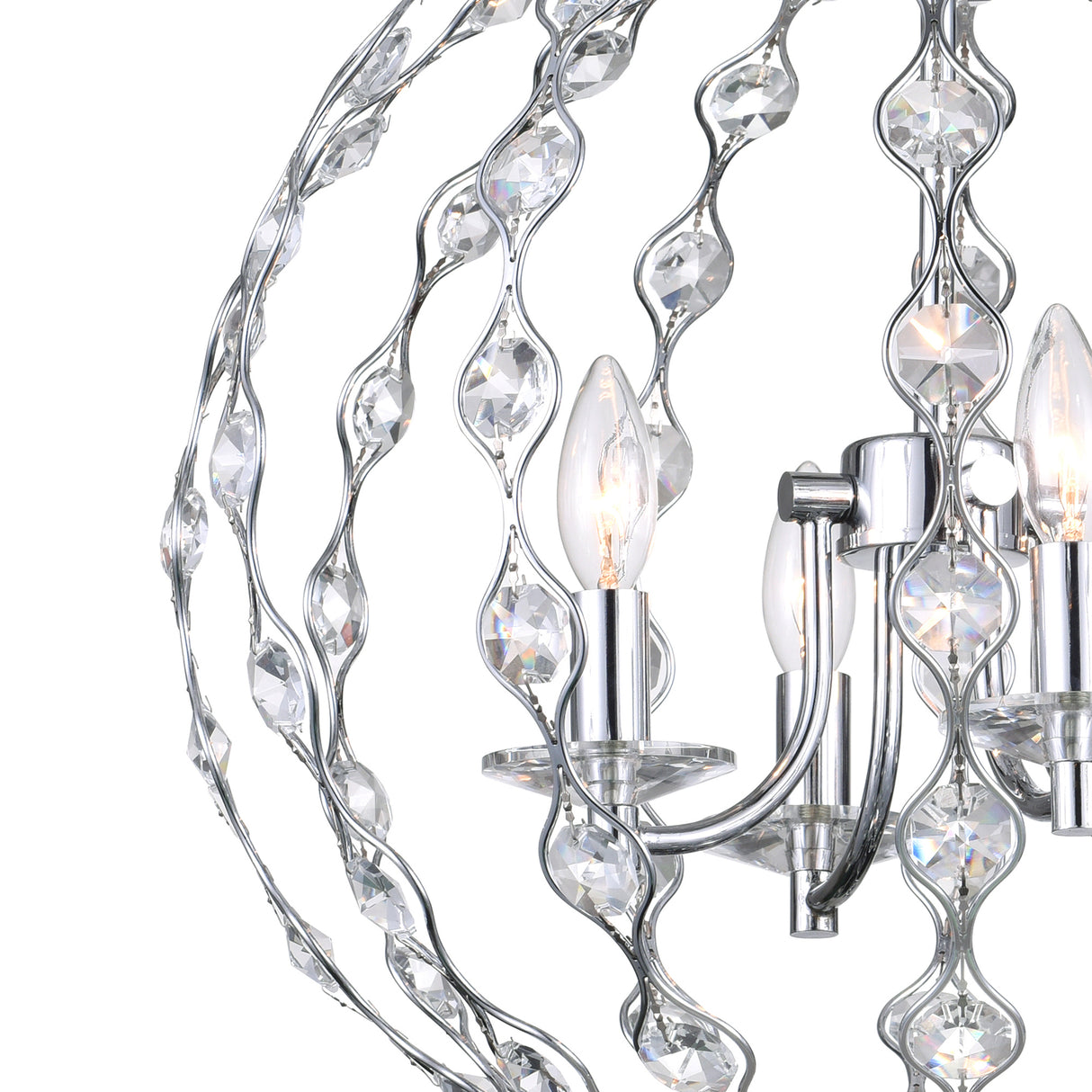 Esia 4 Light Chandelier With Chrome Finish