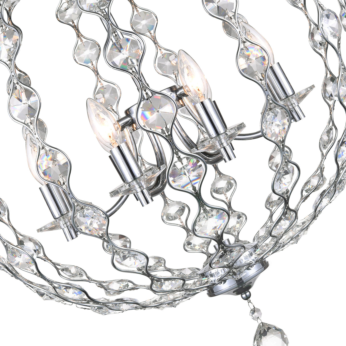 Esia 8 Light Chandelier With Chrome Finish