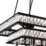 Shalia 20 Light Island Chandelier With Black Finish