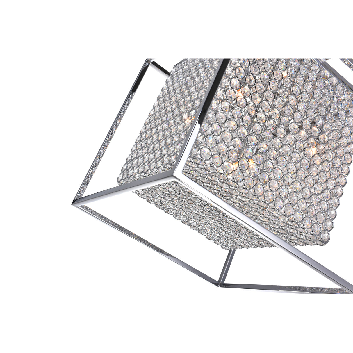 Cube 5 Light Chandelier With Chrome Finish