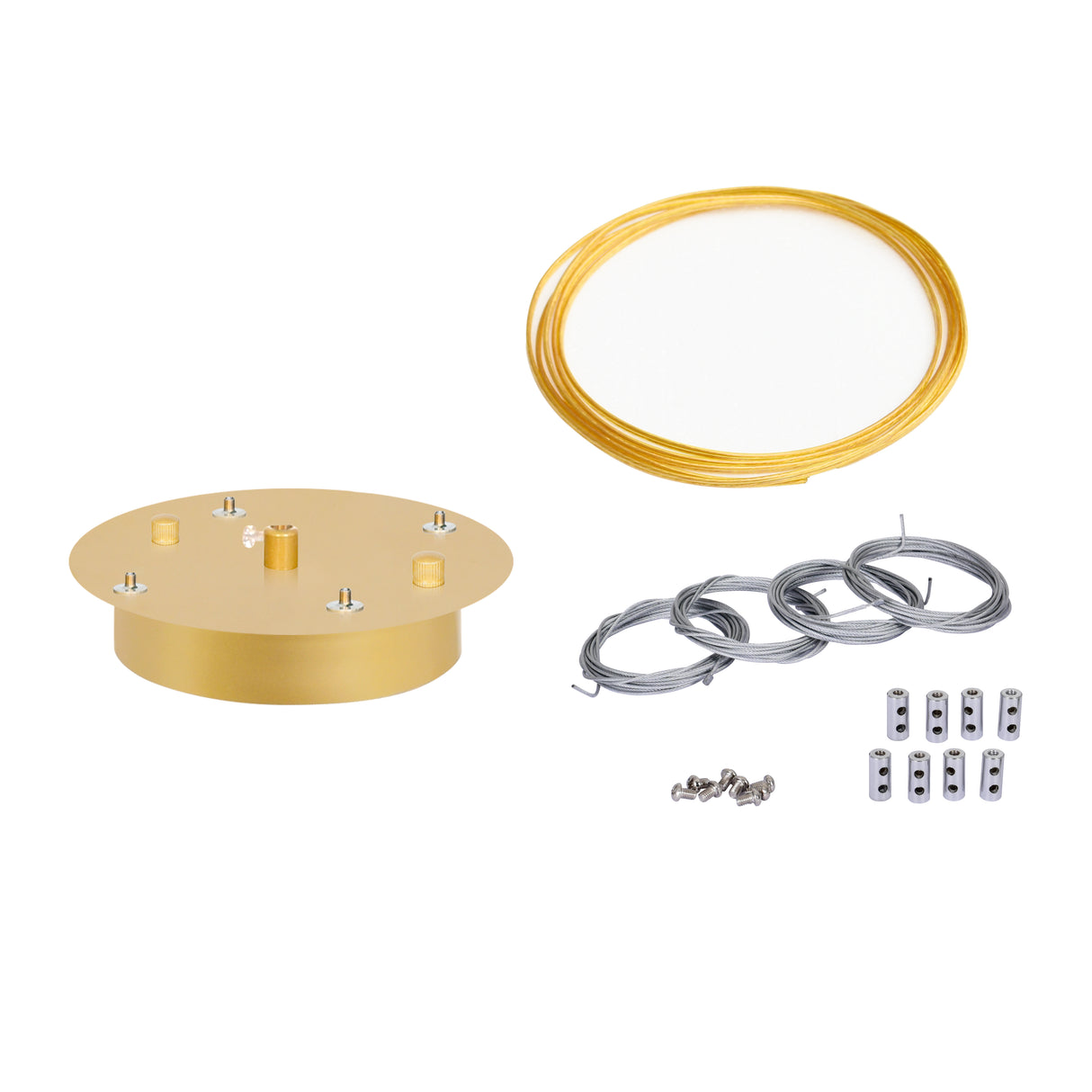 Satin Gold Round Suspension Kit