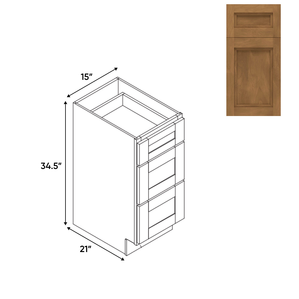 RTA - Havana Cafe - Vanity Drawer Pack with Drawer - 15"W x 34.5"H x 21"D - HAC-V15