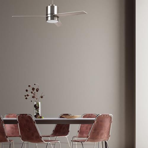 Ranger 52" In. Silver/Wooden Pattern 3 Blade Smart Ceiling Fan with LED Light Kit Works with Wall control, Wi-Fi apps and Voice control via Google Assistant/Alexa/Siri