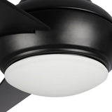 KENDRICK 52" In. Black/Black 3 Blade Smart Ceiling Fan with LED Light Kit Works with LED Light Kit & Remote Control