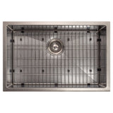 ZLINE 27 in. Meribel Undermount Single Bowl Stainless Steel Kitchen Sink with Bottom Grid (SRS-27)