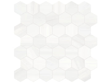 2 in Cosmo Lumino Hexagon Honed Dolomite Mosaic