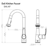 ZLINE Dali Kitchen Faucet in Chrome (DAL-KF-CH)