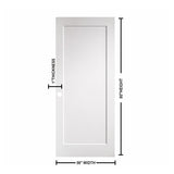 Ivanees 1-Panel Hollow Core Molded Shaker Door Slab - Madison 80 Inch Height