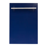 ZLINE 18 in. Dishwasher Panel in Blue Gloss with Modern Handle (DP-BG-H-18)