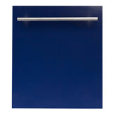ZLINE 24" Dishwasher Panel in Blue Gloss with Modern Handle (DP-BG-H-24)