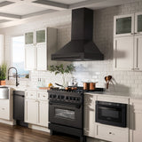 ZLINE 36" Black Stainless Steel Range Hood with Black Stainless Steel Handle (BS655-36-BS)