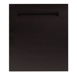 ZLINE 24 in. Top Control Dishwasher with Oil-Rubbed Bronze Panel and Traditional Style Handle, 52dBa (DW-ORB-H-24)