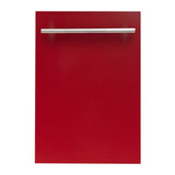 ZLINE 18 in. Dishwasher Panel in Red Gloss with Modern Handle (DP-RG-H-18)