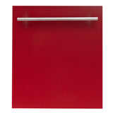 ZLINE 24" Dishwasher Panel in Red Gloss with Modern Handle (DP-RG-H-24)