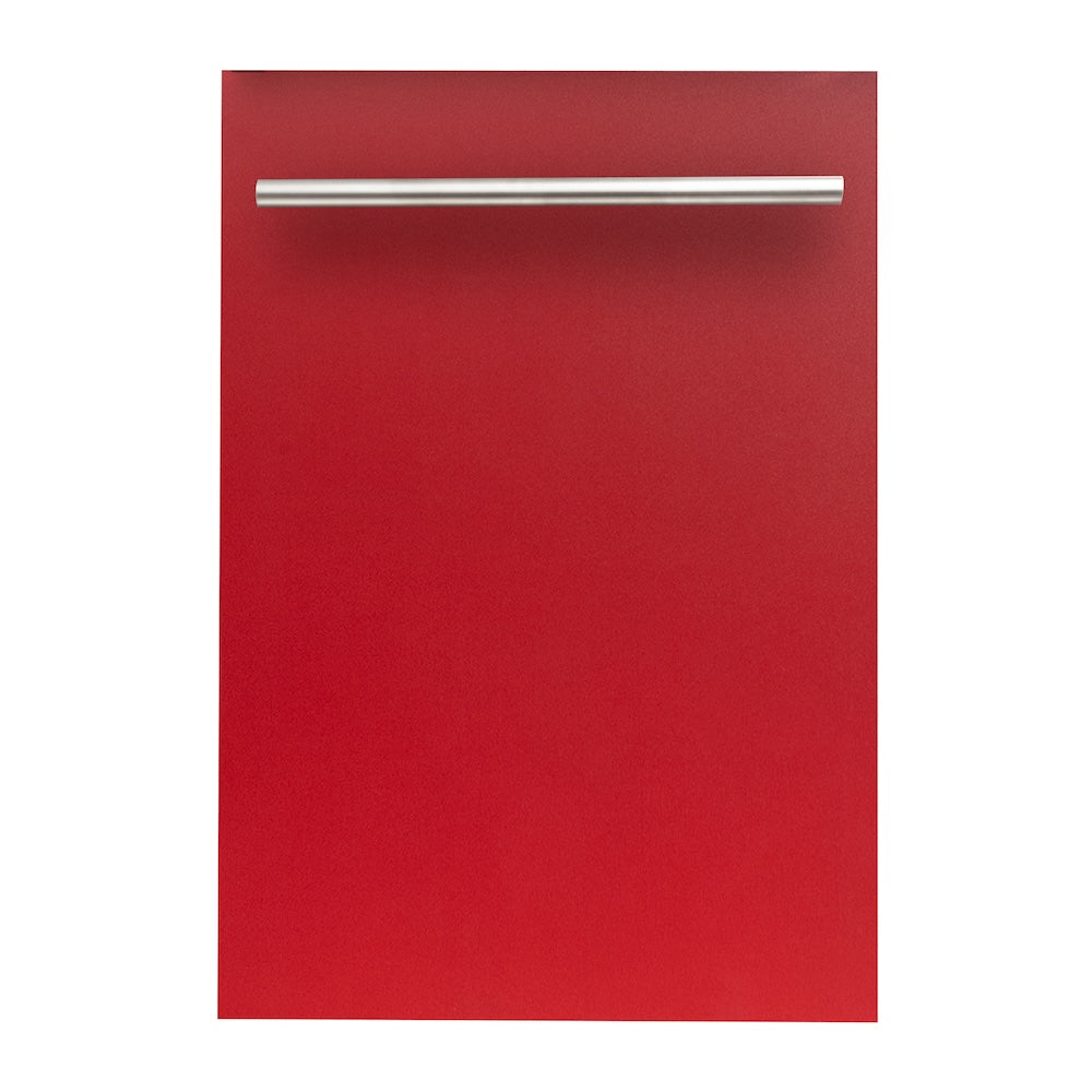 ZLINE 18 in. Dishwasher Panel in Red Matte with Modern Handle (DP-RM-H-18)