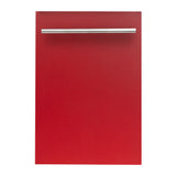 ZLINE 18 in. Dishwasher Panel in Red Matte with Modern Handle (DP-RM-H-18)