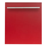 ZLINE 24" Dishwasher Panel in Red Matte with Modern Handle (DP-RM-H-24)