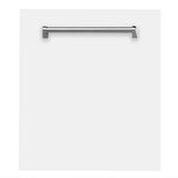 ZLINE 24" Dishwasher Panel in White Matte with Traditional Handle (DP-WM-24)